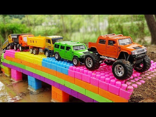 Build Bridge Blocks Toys for Children | Construction vehicles for kids