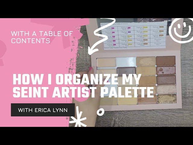 How I Set up my Seint Artist Palette with a Table of Contents