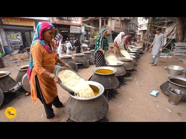 Gujarati Muslim Wedding Ka Biggest 50 Degh Wali Kachchi Mutton Biryani Making l Surat Street Food