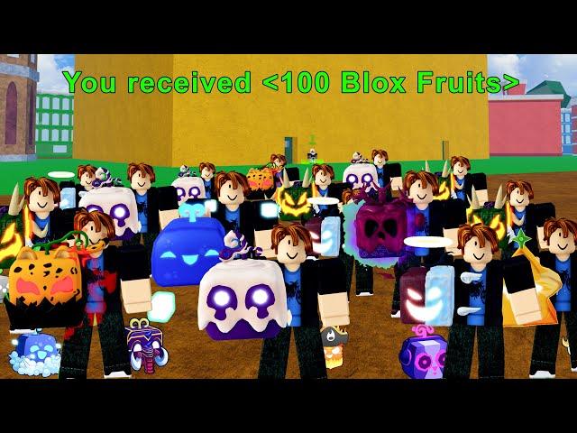 100 People Rolled Devil Fruits for me in Blox Fruits