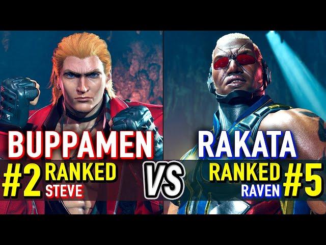 T8  BUPPAMEN (#2 Ranked Steve) vs RAKATA (#5 Ranked Raven)  Tekken 8 High Level Gameplay