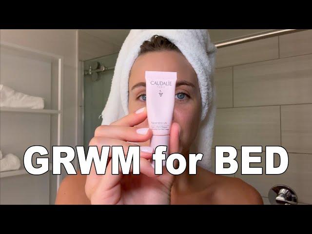 GRWM for bed skincare + haircare routine (trying NEW products)