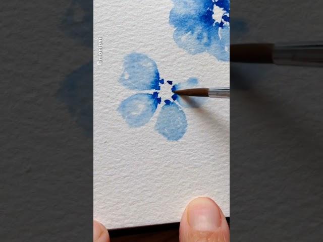 Easy watercolor tutorial: Blue Anemone Flower