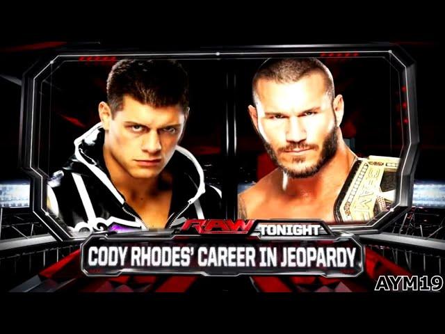 Cody Rhodes vs Randy Orton "Cody Rhodes' Career On The Line" RAW 9/2/2013 Highlights