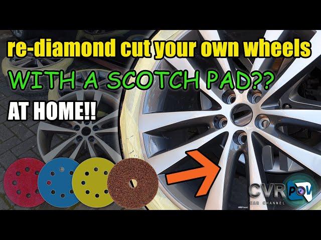 Fix your Polished Face Rims and Diamond cut at home with a scotch pad!