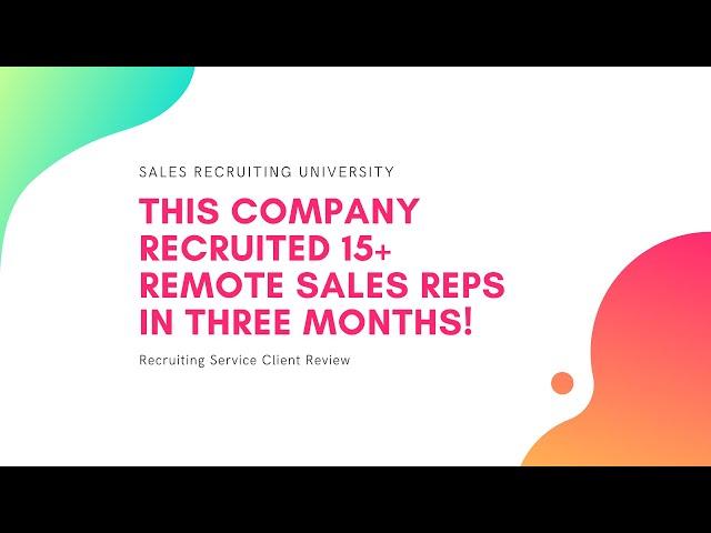 15+ Remote Sales Reps Recruited In 90 Days - GetLiquidFunding - Sales Recruiting University Reviews