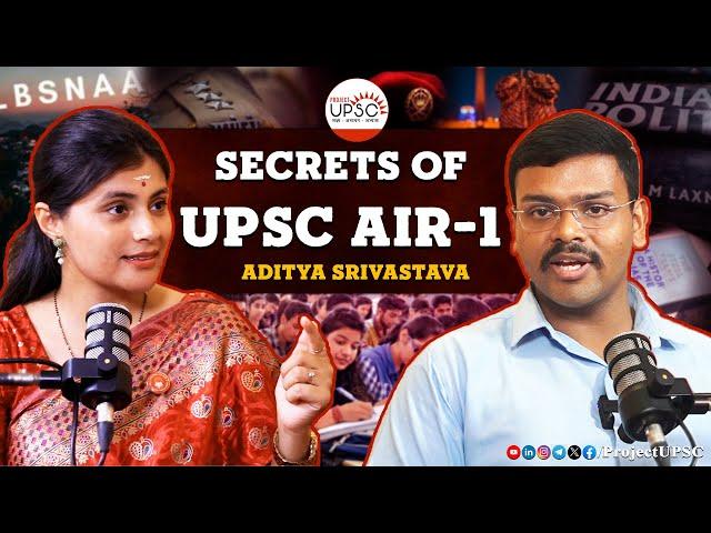 UPSC 2023 AIR-1 Reveals his secrets and Booklist | Aditya Srivastava - Project UPSC Podcast