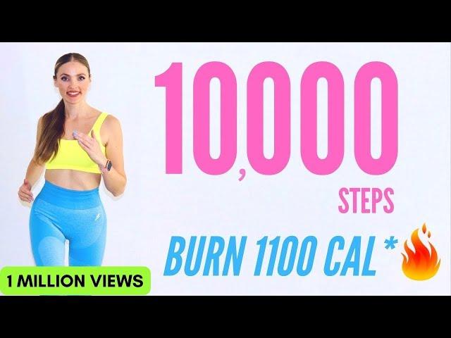 10000 Step Challenge For Weight Loss / 10k Step Workout / Cardio Exercises At Home