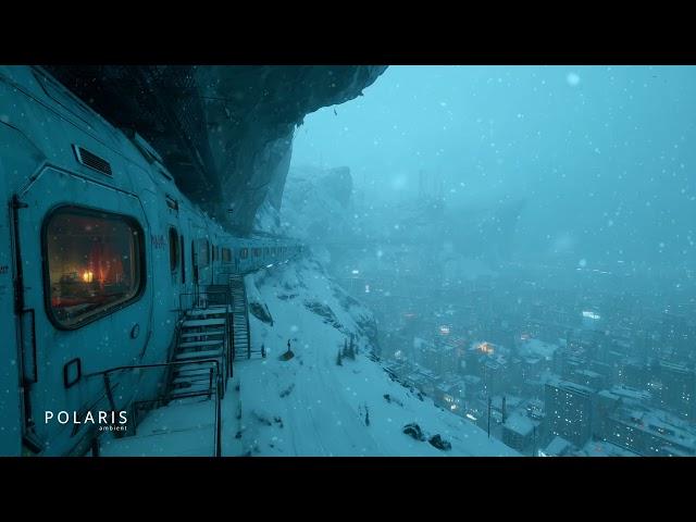 Ambient Soundscape of a Dystopian Post-Earth World ️ Cyberpunk Snowstorm