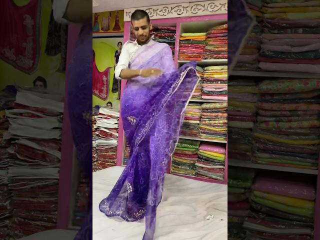 New fancy saree collection new party wear saree #saree #sareelove #sareefashion #kapdamarketjaipur