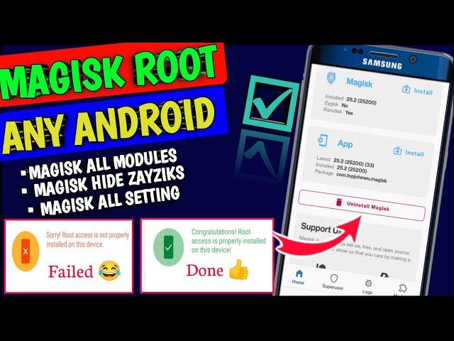 How To Magisk Root Any Android 11 12 10 9 8 Rooting 2023 | Without Pc Kingroot | Mkteasysu Github |