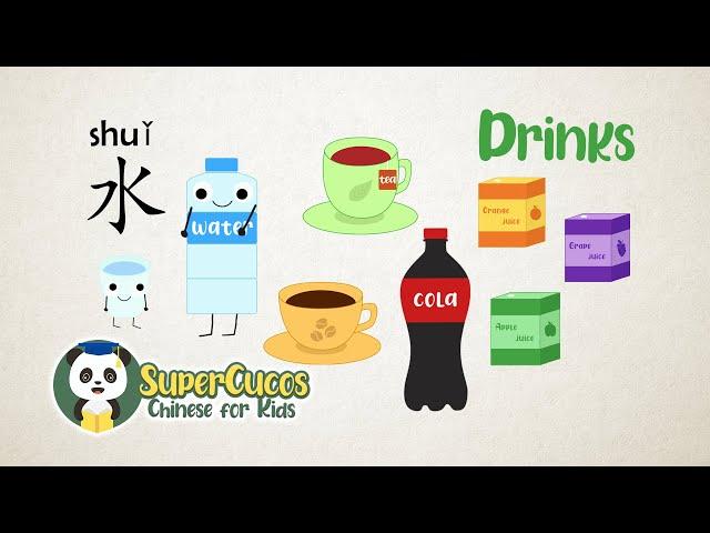 Learn Chinese for Kids - Drinks | 学中文- 饮料| Aprender Chino - Bebidas