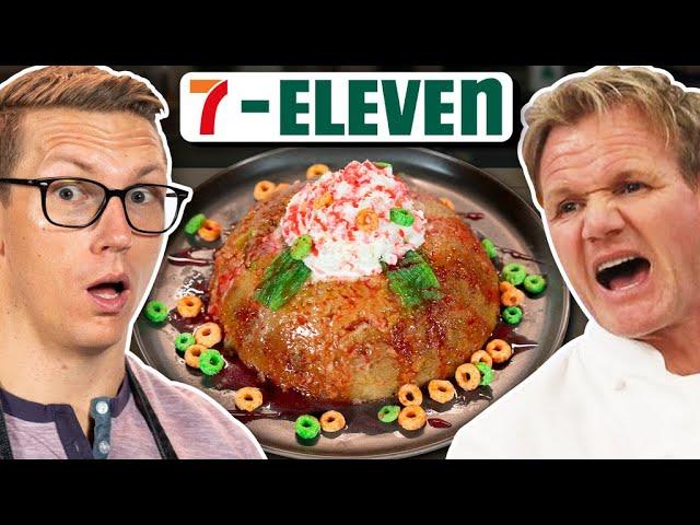 Josh Makes Gordon Ramsay's Christmas Pudding With 7-Eleven Ingredients