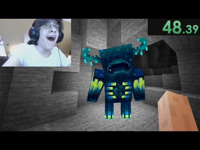 Minecraft 1.19 Warden Speedrun (0:49) [WORLD RECORD]