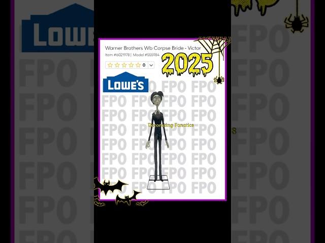 LOWE’S Halloween 2025 - Warner Brothers Wb Corpse Bride Animatronic Decoration Prop #halloween2025