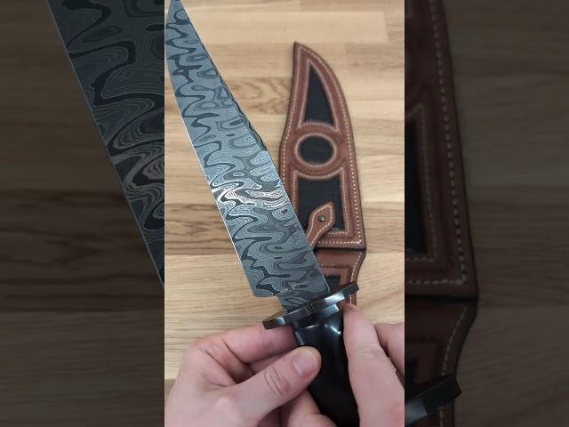 Damascus Bowie with African Blackwood by Cristian Silva