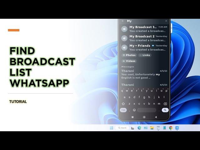 How to Find Broadcast List in WhatsApp