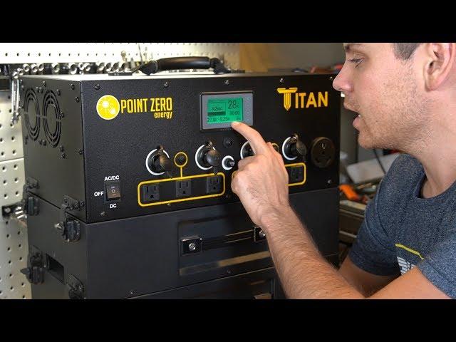 Titan Solar Generator - 3000w Inverter + 2000w Max Solar Array + Expandable Lithium Battery