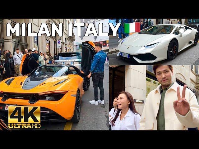 MILAN ITALY -  MOST EXPENSIVE STREETS IN EUROPE, VIA MONTENAPOLEONE WALKING TOUR 4K UHD