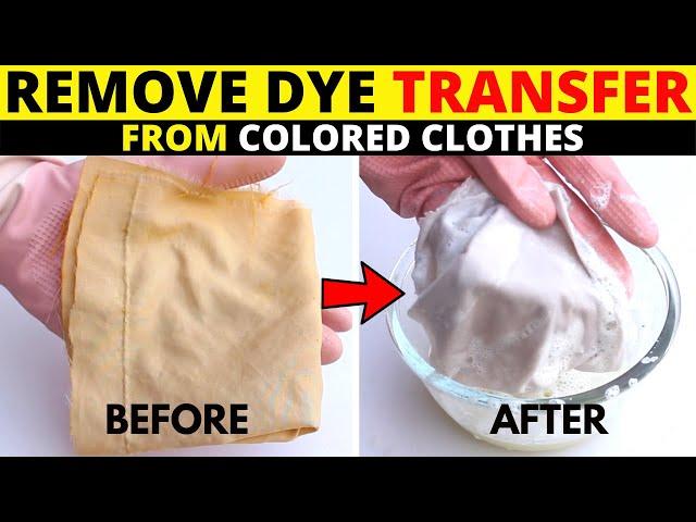 Safest Way to Remove Dye Transfer Stains From Colored & White Clothes With Vinegar | House Keeper