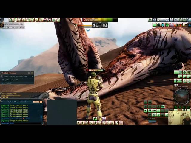 Entropia Universe - OpaloMan Gets his very first ever Longtooth global!!