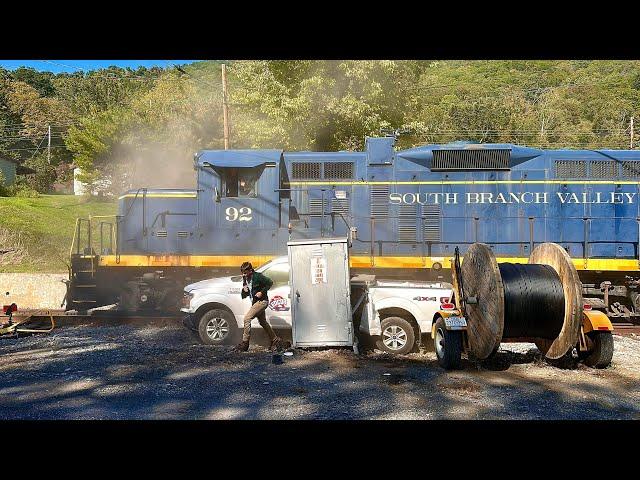 SBVR Train Hits Truck After it Narrowly Avoids Railfans