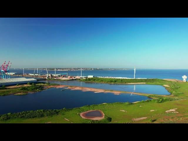 Automated Drone Flight - #Drone Footage Of #Liverpool Docks, Crosby Beach Radar Tower - River Mersey