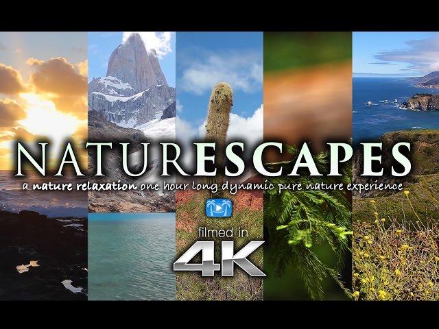 6 HOURS of 4K Nature Scenes + Sounds for Relaxation: "NATURESCAPES" World's Paradises