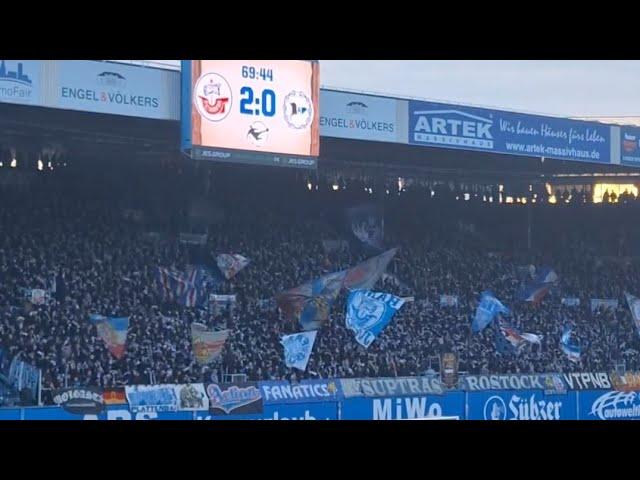 HANSA ROSTOCK - ARMINIA BIELEFELD 2 : 1 I Atmosphere Hansa Fans at Ostseestadion