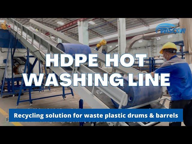 HDPE Hot Washing Line for Plastic Drum and Poly Drum - Plastic Pollution Solution