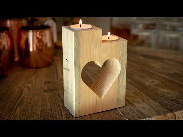 Heart Shaped Candle Holder / Template Available