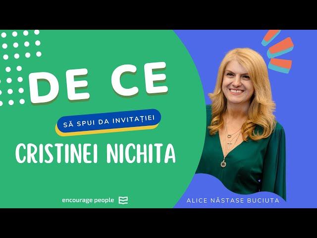 DE CE să spui DA -  Alice Năstase Buciuta