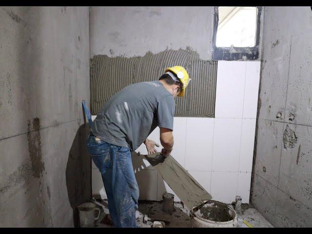 厕所墙面瓷砖DIY//新手必知的墙面瓷砖铺贴要点// toilets wall tiles DIY //As a tyro your must know before u lay wall tiles