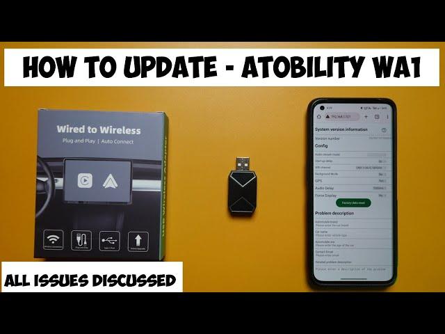 Top 5 Questions On Atobility WA1 - Update , Reset , Send Log etc - Wireless Adaptor