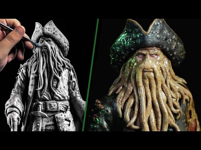 Sculpting Davy Jones From Pirates of the Caribbean Timelapse