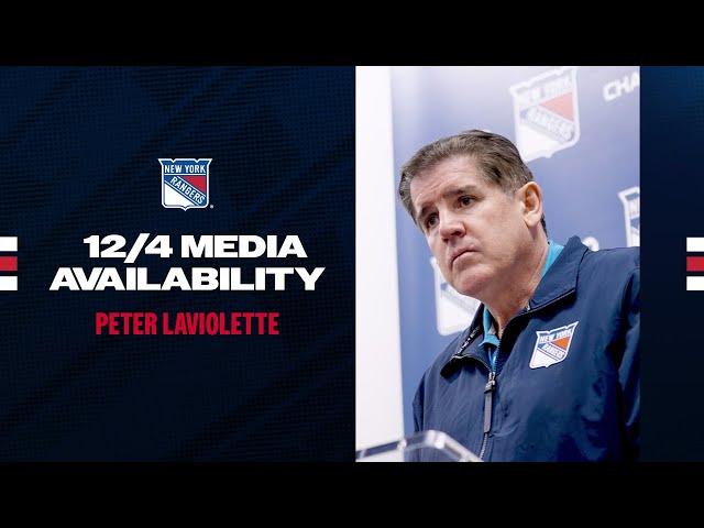 NYR Practice: Peter Laviolette Media Availability | December 4, 2024