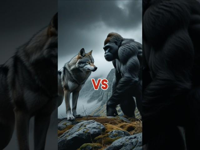 Wolf vs Gorilla | Animals Fusion | Fusion Verse #shorts #viralvideo #animalfusion #fusionverse #ai