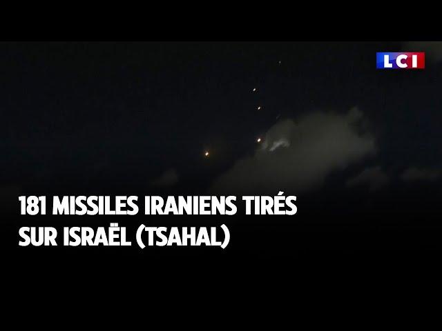 181 missiles iraniens tirés sur Israël (Tsahal)