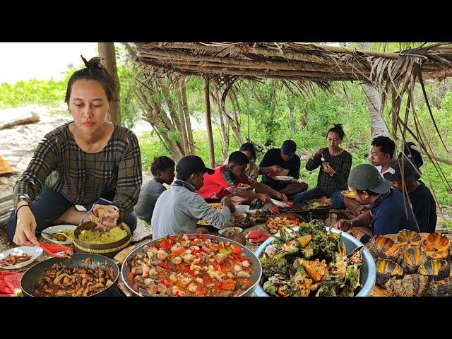 Hari ke 13 di PULAU TERPENCIL Catch & Cook Kerang Mutiara, Gurita, Ikan with Subscriber dari Medan