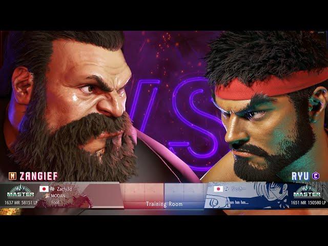 Zacfy3d (Master Modern Zangief) vs Master Classic Ryu | SF6 Ranked