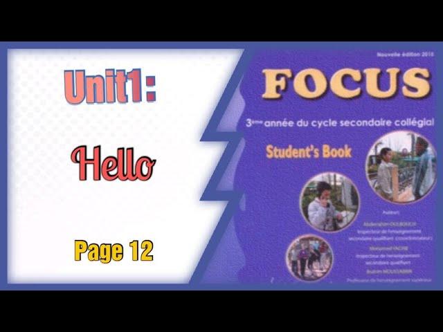 Focus – Student’s book – 3ème année collège page:12