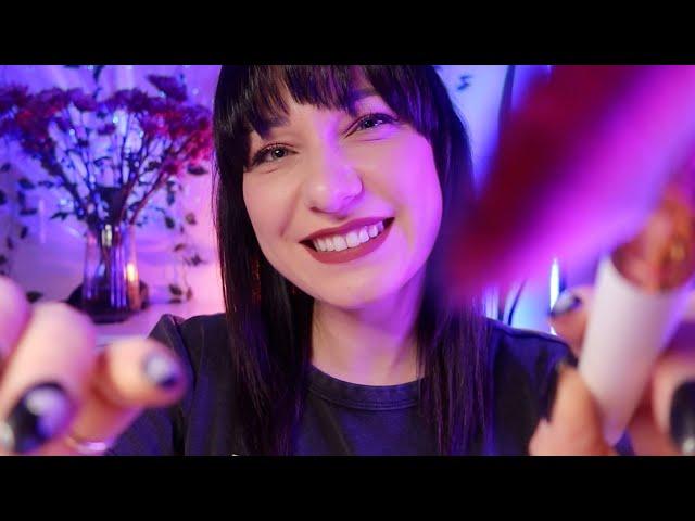 ASMR  Fall asleep in 10 minutes (Sleepy triggers, Face brushing, Mouth sounds, Tapping, Writing)