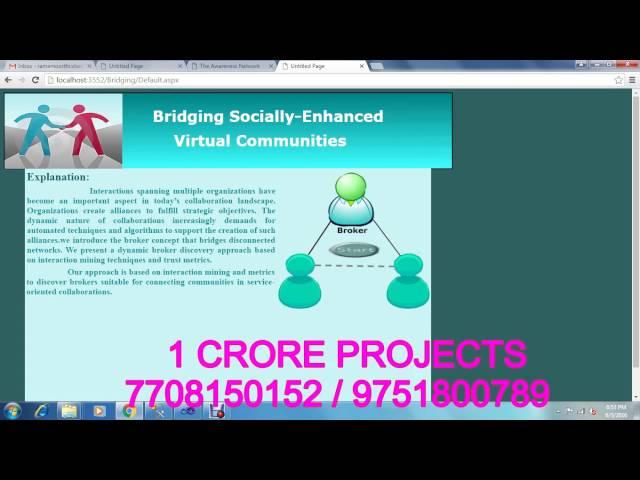 Bridging Socially Enhanced Virtual Communities - 1crore Projects