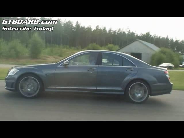 1080p: Jaguar XFR vs Mercedes S63 AMG: GTBOARD.com