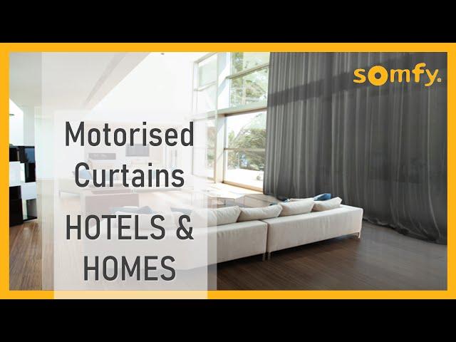 Motorised curtains with Somfy’s leading Solutions for Hotels and Residentials