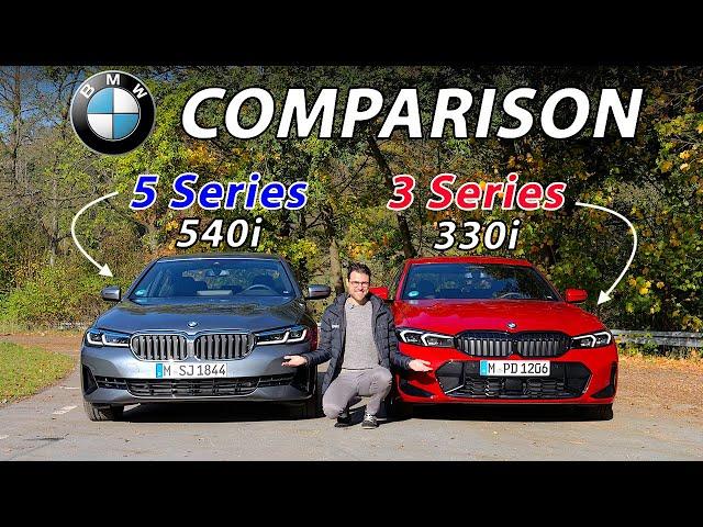 BMW 3 Series 330i vs BMW 5 Series 540i comparison REVIEW (G20 vs G30)