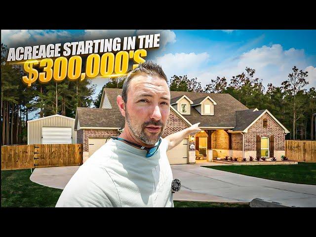 Houston Texas' Most Affordable New Construction Homes on ACREAGE Next to Top Suburb [Conroe Tx]