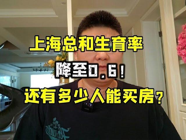 上海总和生育率降至0.6！还有多少人能接盘房子？#房地产#投资