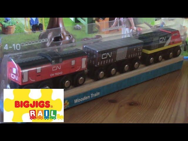 Bigjigs Wooden Toy Train: unboxing  Bigjigs BJT -BJT446   CN Train   Bigjigs Rail (04334 voice en)