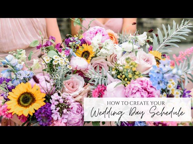 How to create your WEDDING DAY SCHEDULE